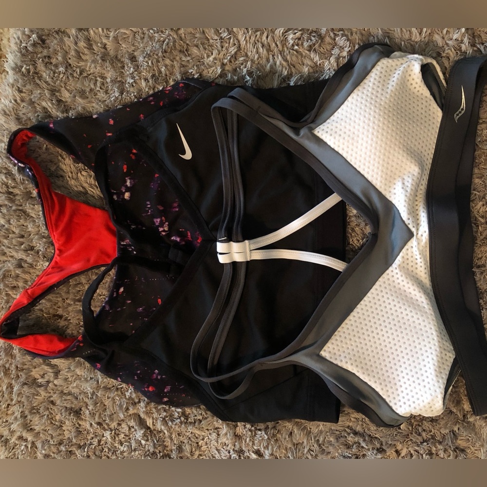 3 Sports Bras Size M - Nike, Champion